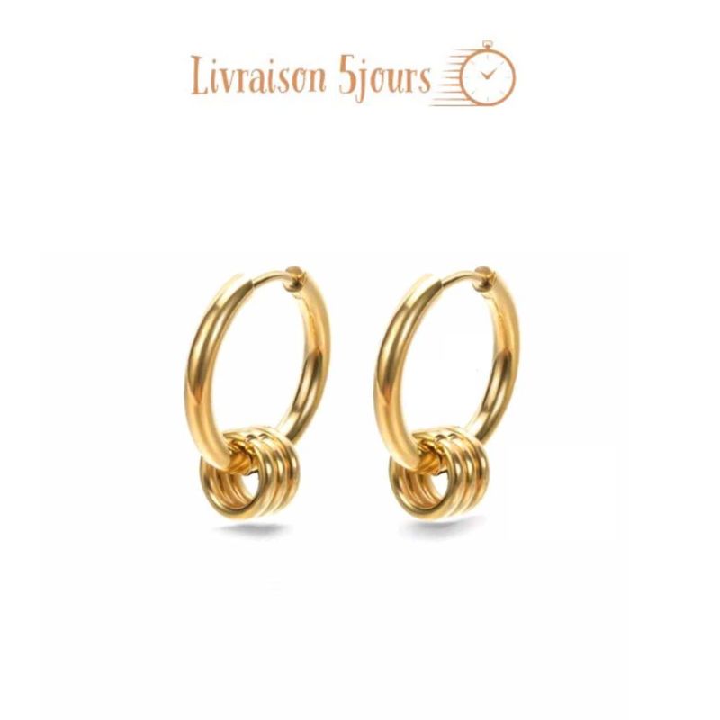 Boucles d'Oreilles Acier Inoxydable