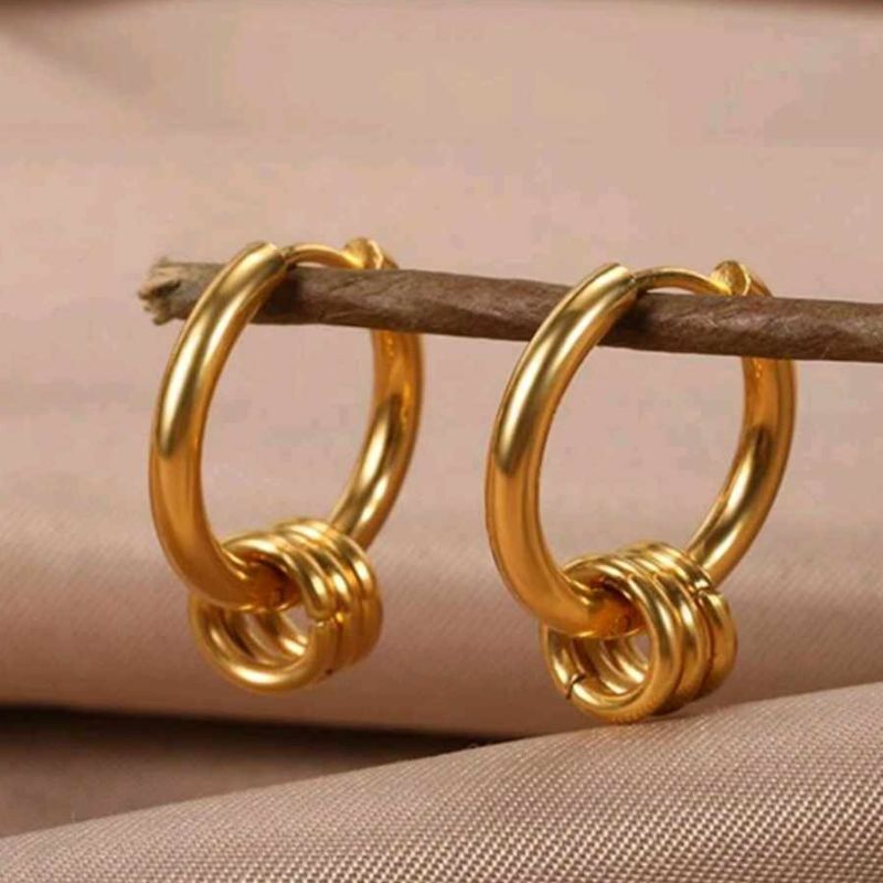 Boucles d'Oreilles Acier Inoxydable Cercles