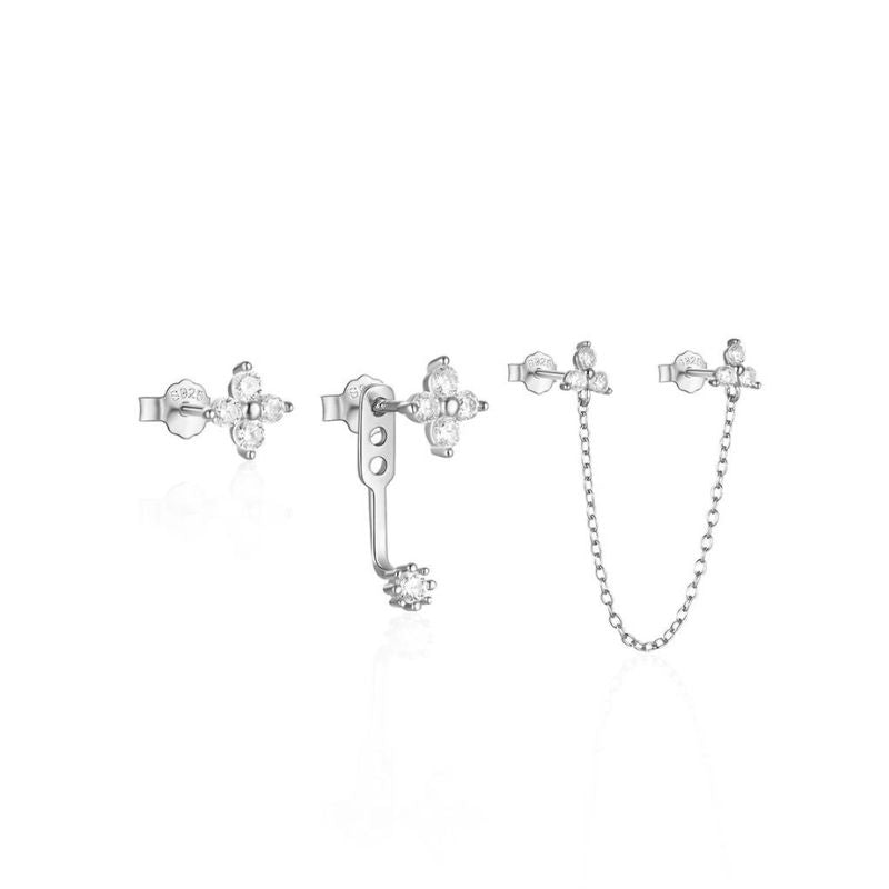 Boucle d Oreille Acier Inoxydable Argent