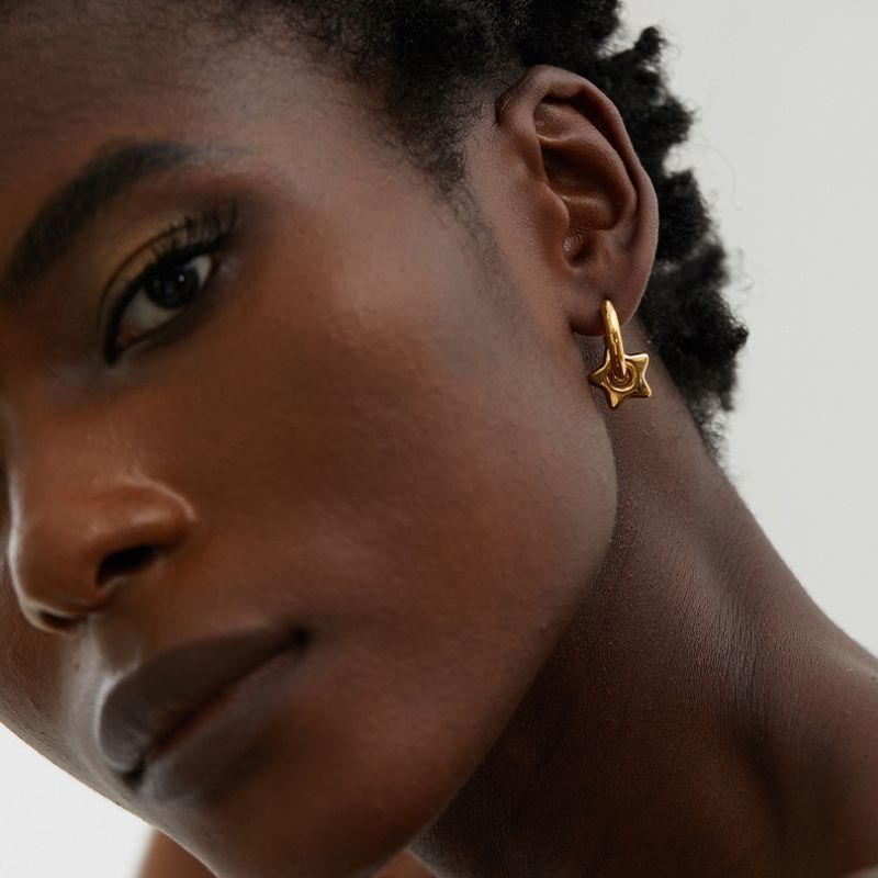 Boucle D Oreille Acier Inoxydable Etoile