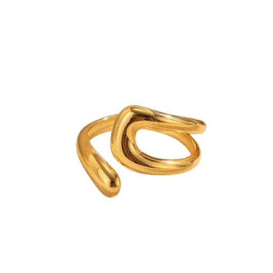 Bague Acier Inoxydable Or