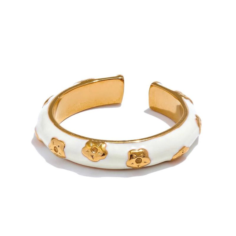 Bague Acier Inoxydable Blanc