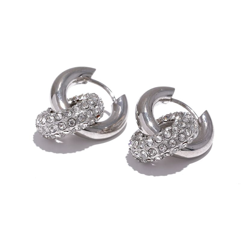 Boucle d Oreille Acier Inoxydable Argent