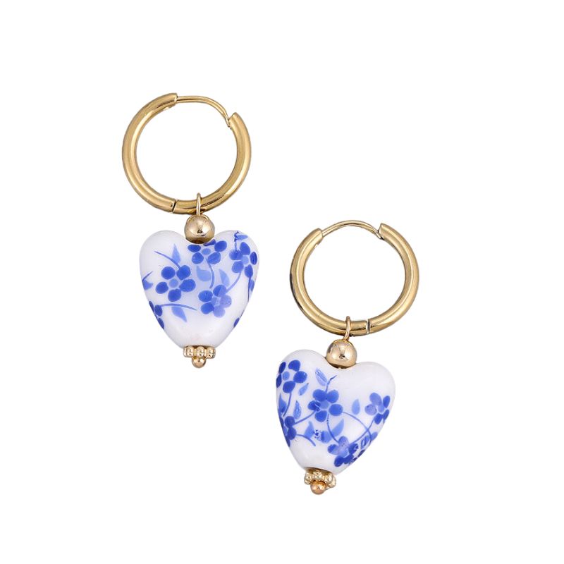 Boucle d Oreille Acier Inoxydable Or