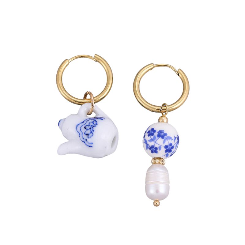 Boucle d Oreille Acier Inoxydable Dorée