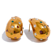 Boucle d Oreille Acier Inoxydable Or