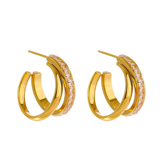 Boucle d Oreille Acier Inoxydable