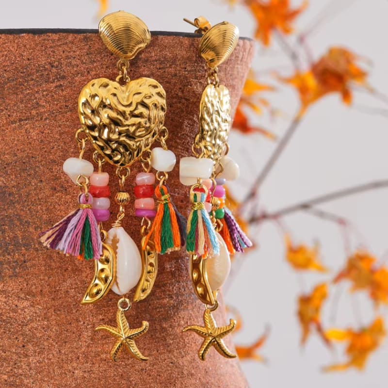 Boucles d'Oreilles Acier Inoxydable Pampilles