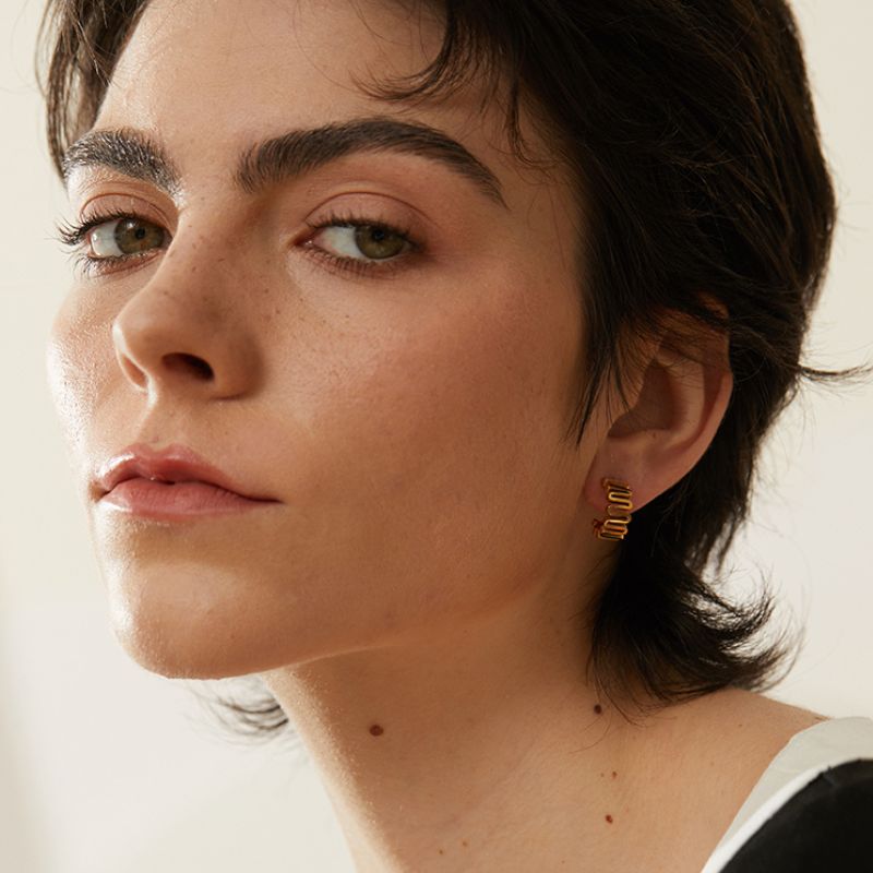 Boucle d Oreille Acier Inoxydable Femme