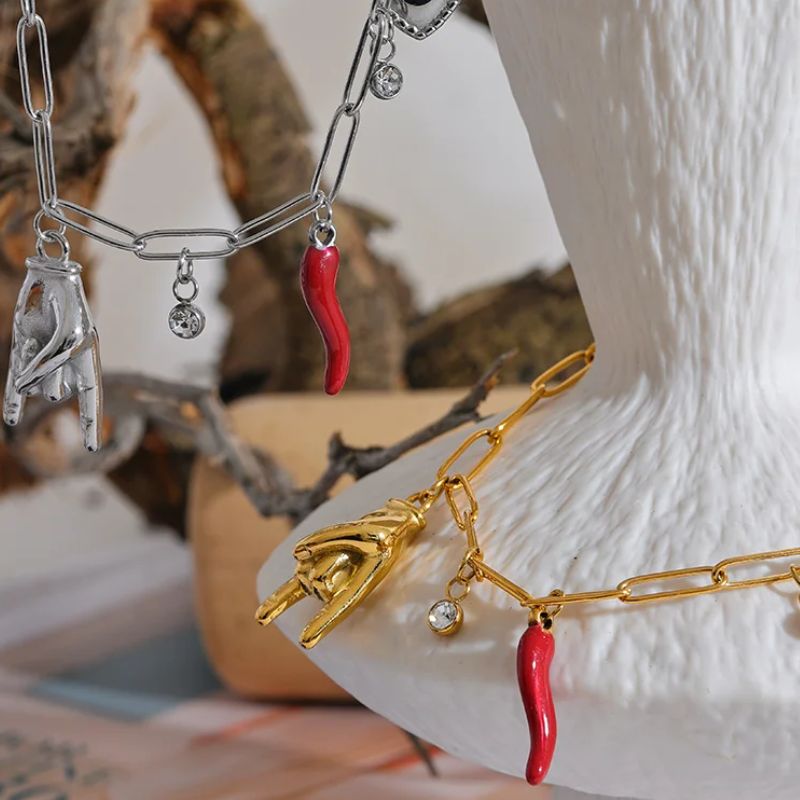 Bracelet Acier Inoxydable Pendentifs