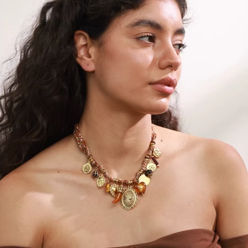 Collier Acier Inoxydable Breloques