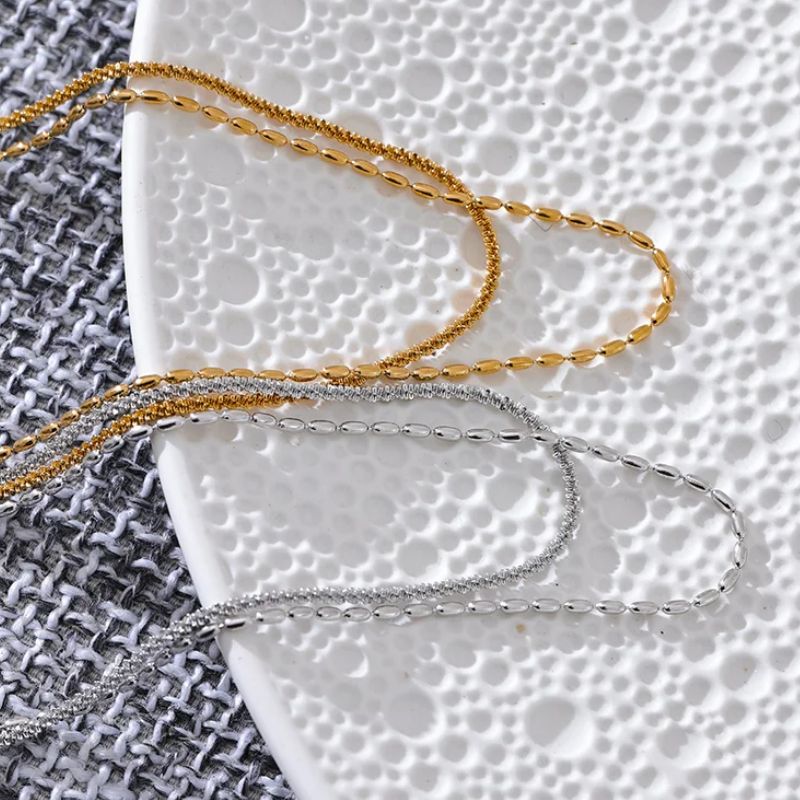 Collier Acier Inoxydable Doré