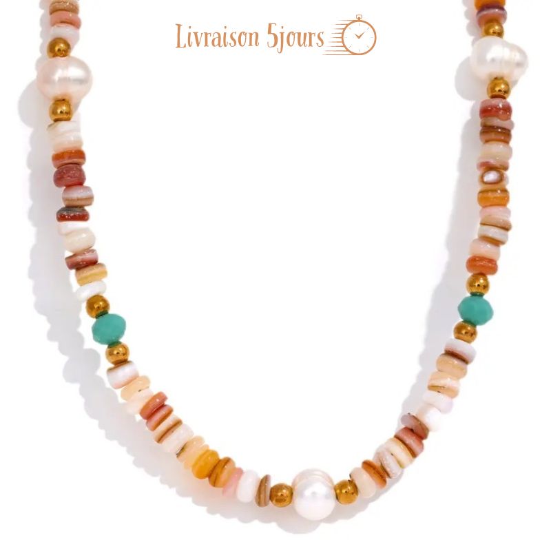 Collier Perle Coloré