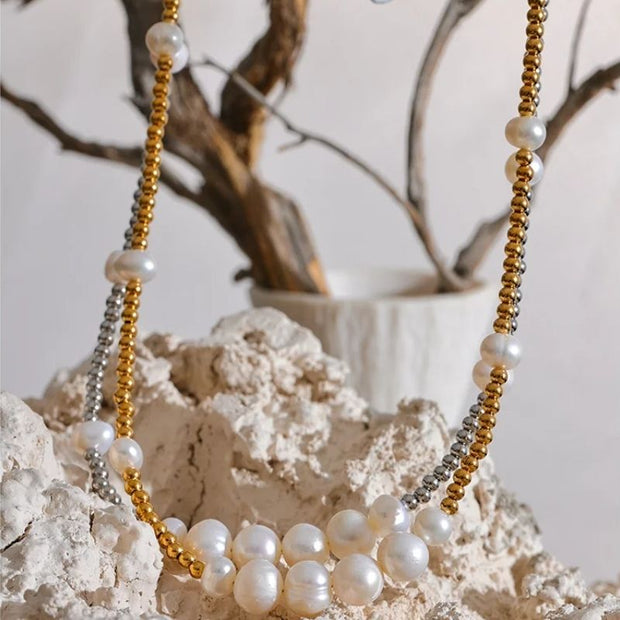 Collier Perle Blanche