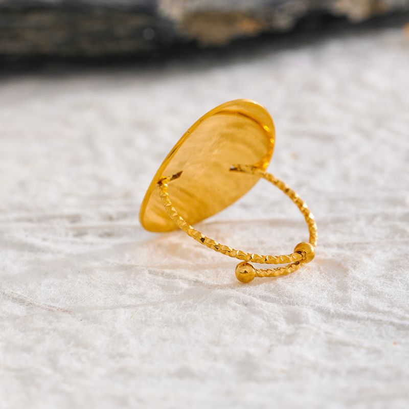 Bague Acier Inoxydable Or