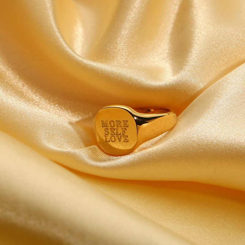 Bague Acier Inoxydable Dorée