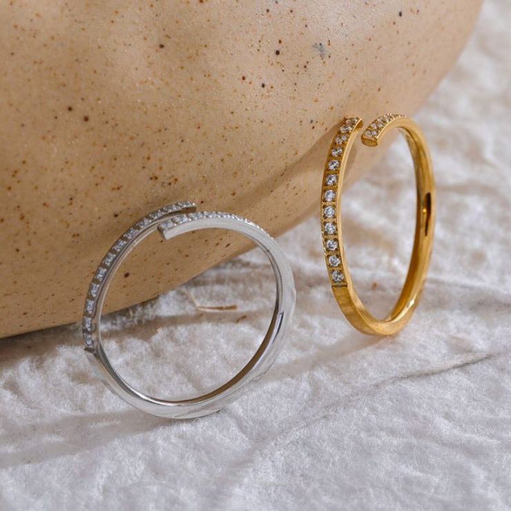 Bague Acier Inoxydable Or