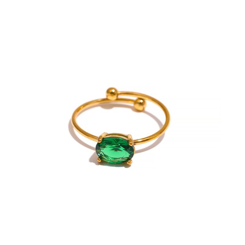 Bague Acier Inoxydable Vert