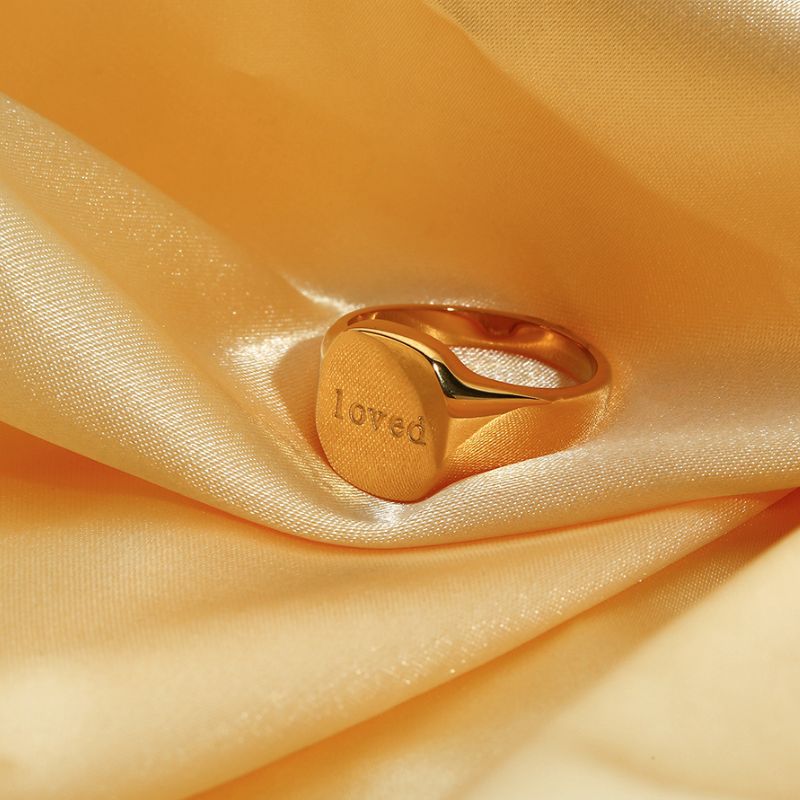 Bague Acier Inoxydable Chevalière