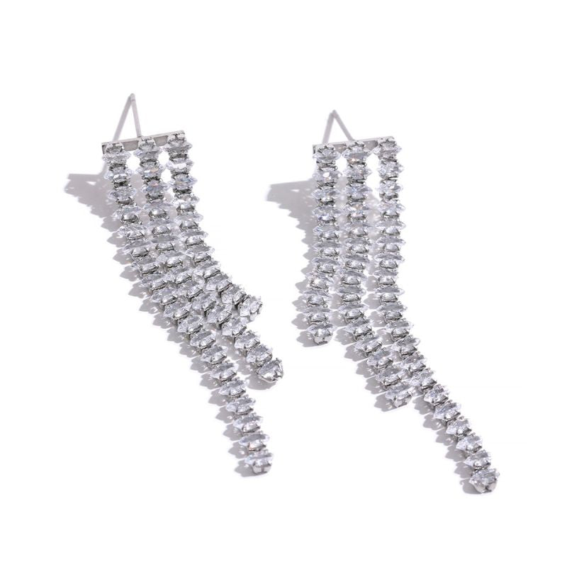 Boucle d Oreille Acier Inoxydable Argent