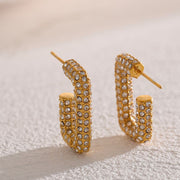 Boucle d Oreille Acier Inoxydable Or