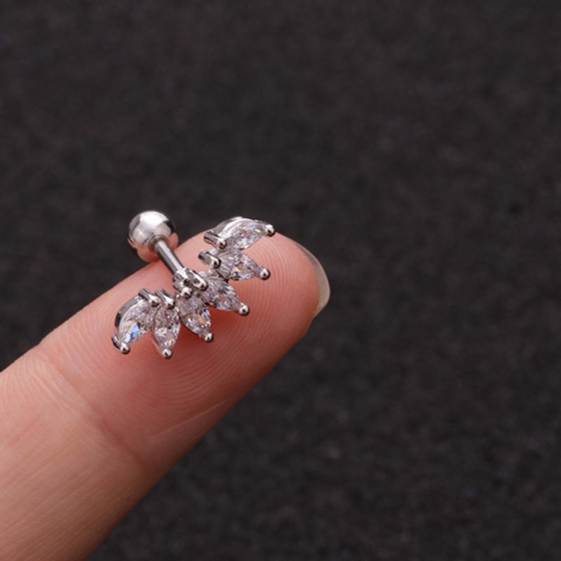 Boucle D Oreille Acier Inoxydable Fleur