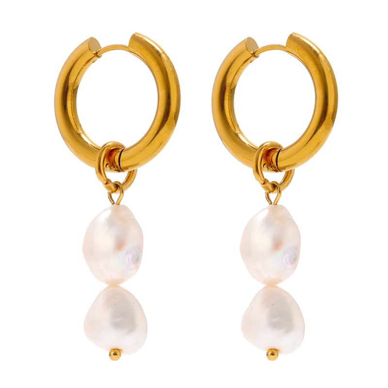 Boucle D Oreille Acier Inoxydable Or