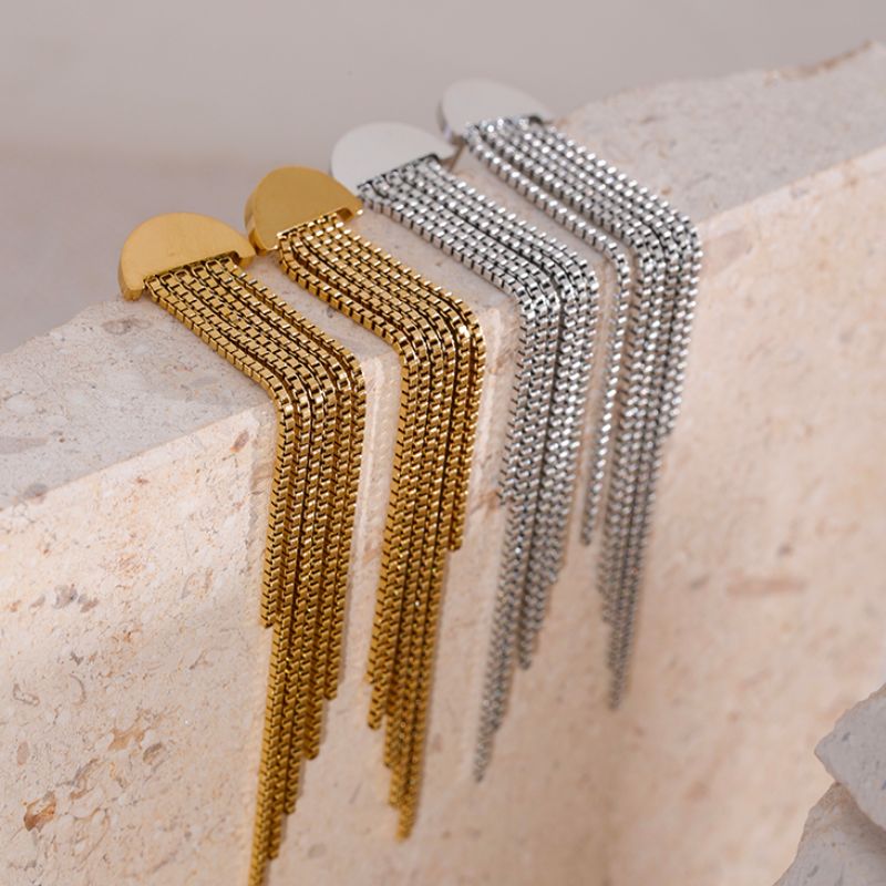 Boucle d Oreille Acier Inoxydable Dorée