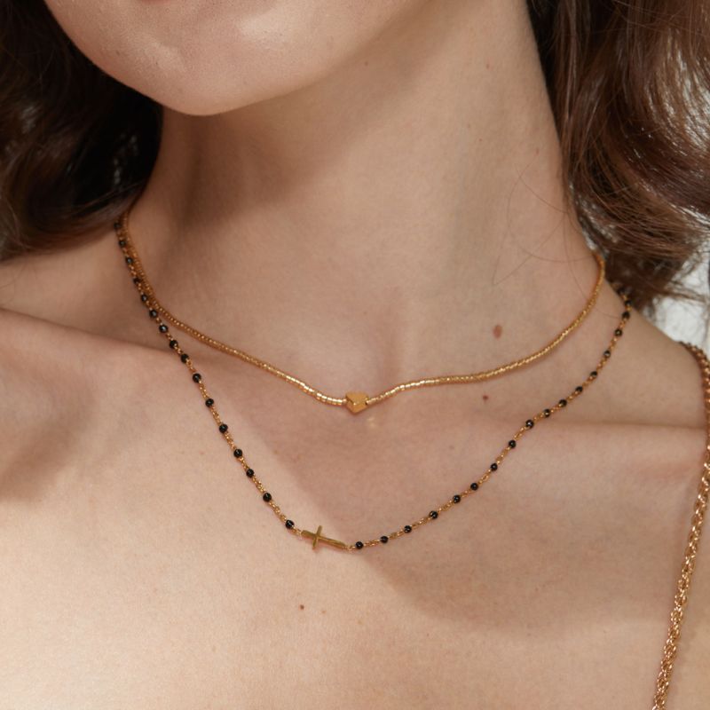 Collier Acier Inoxydable Noir